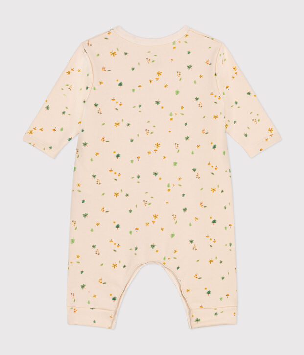 Langer Baby-Overall aus Molton naturfarben/vielfarbig