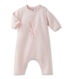 Langer Baby-Einteiler, Unisex, aus Baumwoll- und Wollstrick mit Häschen
