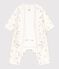 Baby-Bodyjama ohne F&uuml;&szlig;chen aus Baumwolle mit Blumenmotiv weiss MARSHMALLOW/weiss MULTICO