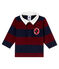 Gestreiftes Baby Jungen Polohemd blau SMOKING/rot OGRE