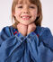 Langärmeliges Kinder-Kleid aus Denim blau DENIM CLAIR