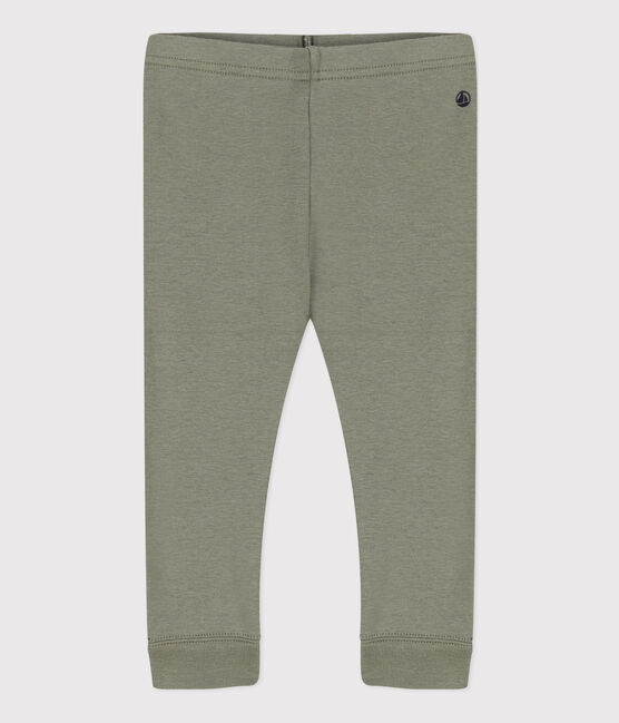 Einfarbige Baby-Leggings aus Baumwolle grün MARECAGE