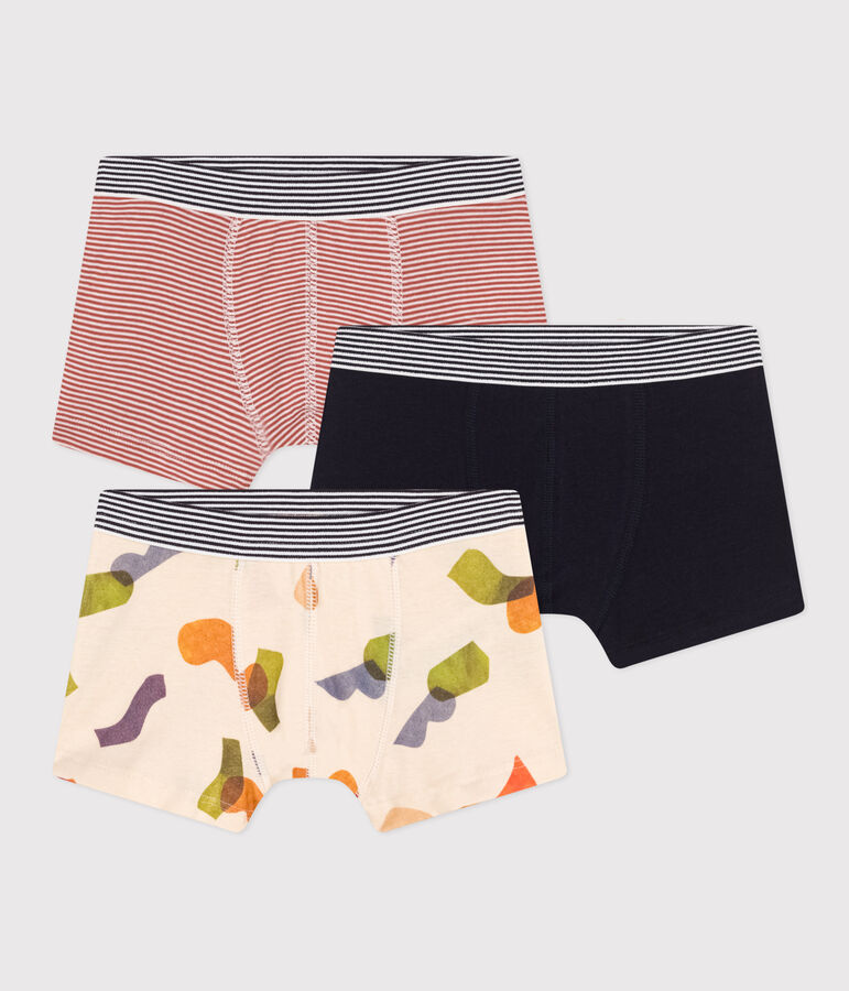 3er-Set-Kinder-Boxershorts aus Baumwolle vielfarbig