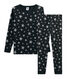 Sehr eng anliegender Rippstrick-Pyjama für kleine Jungen