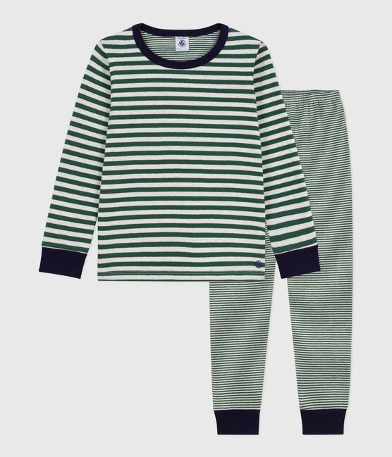 Kinder-Pyjama aus Doppeljersey mit Streifen WILLOW/ MONTELIMAR