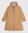 Lange Damen-Regenjacke zweifarbig LATTE