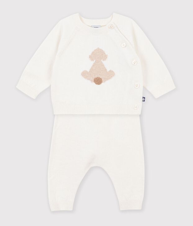 Baby-Set aus Strick mit Jacquardmuster MILK