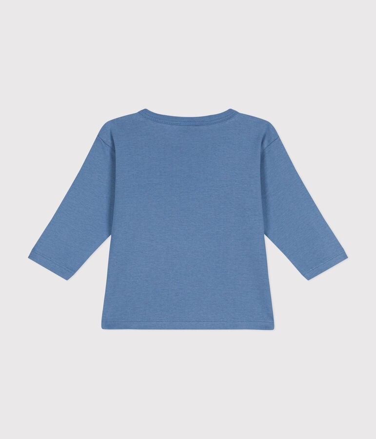 Lang&auml;rmeliges Baby-T-Shirt aus Baumwolle blau