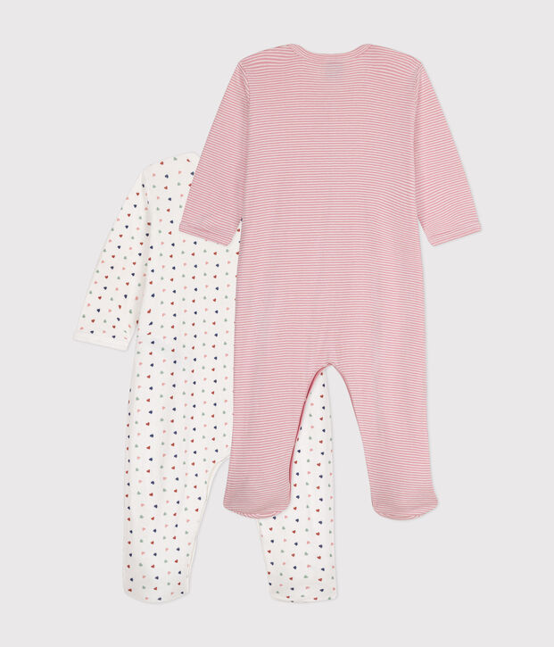 2er-Set Baby-Strampler aus Baumwolle vielfarbig