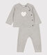 Baby-Set aus Wolle und Baumwolle mit Herzmotiv