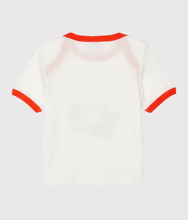 Kurz&auml;rmeliges Baby-T-Shirt f&uuml;r Jungen weiss