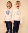 Langärmeliges T-Shirt aus Baumwolle für Kinder/Mädchen naturfarben AVALANCHE