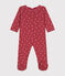 Langärmelige Baby-Pyjamas aus Baumwolle rosa PAPI/beige PANACOTTA
