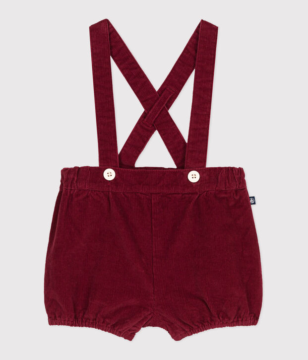 Baby-Tr&auml;gershorts aus einfarbigem Fein-Cord rot
