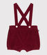 Baby-Trägershorts aus einfarbigem Fein-Cord