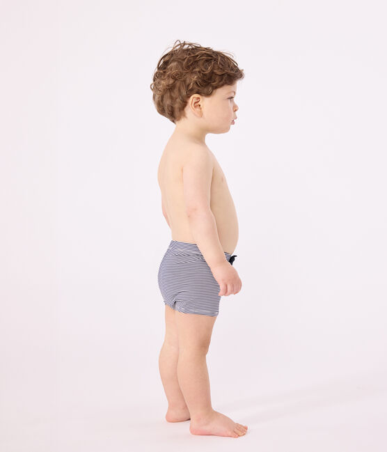Baby-Badeshorts blau MEDIEVAL/weiss MARSHMALLOW