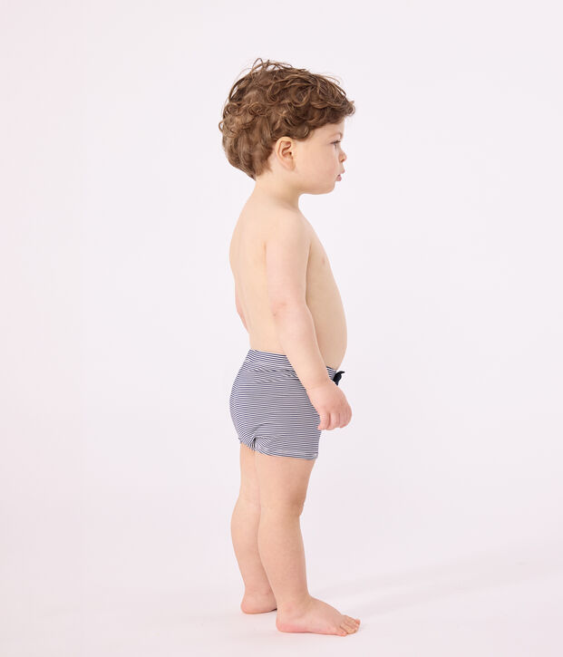 Baby-Badeshorts blau/weiss