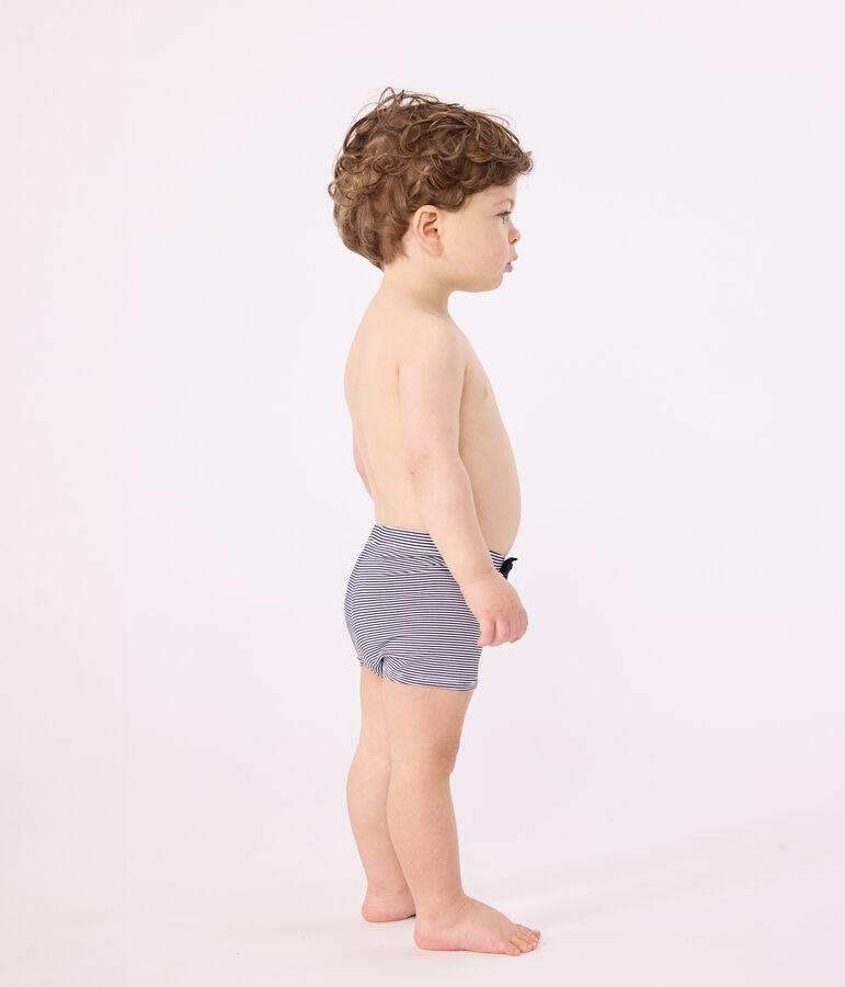 Baby-Badeshorts blau/weiss