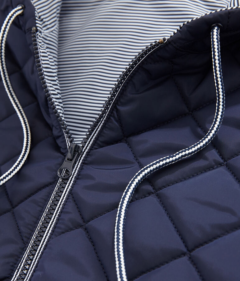 Warme lange Windjacke unisex blau SMOKING