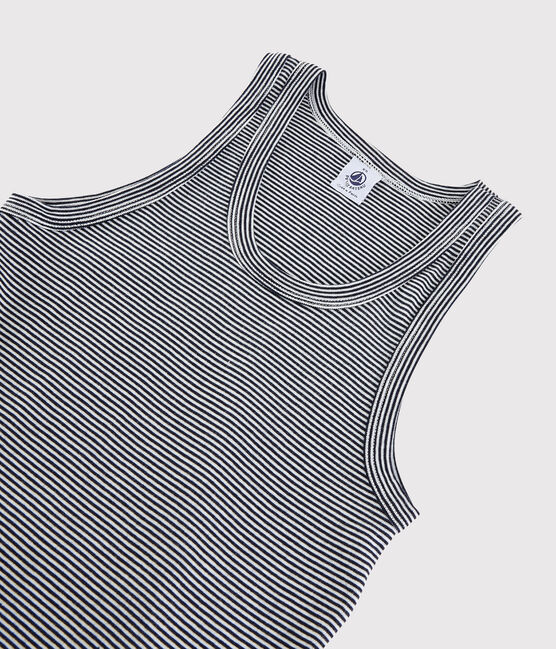 Tanktop aus Baumwolle für Damen blau SMOKING/weiss MARSHMALLOW