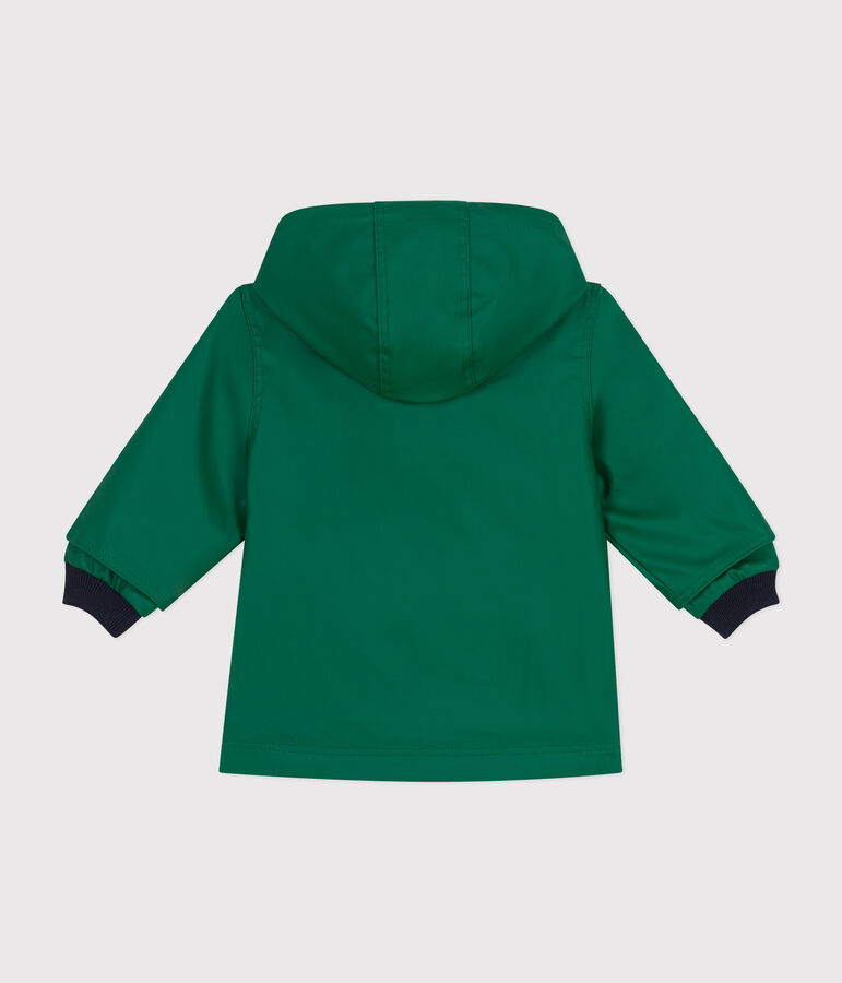 Ikonische Baby-Regenjacke gr&uuml;n JARDIN