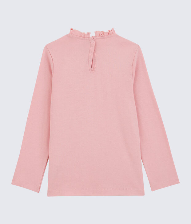 Lang&auml;rmeliges Kinder-T-Shirt aus Baumwolle f&uuml;r M&auml;dchen rosa