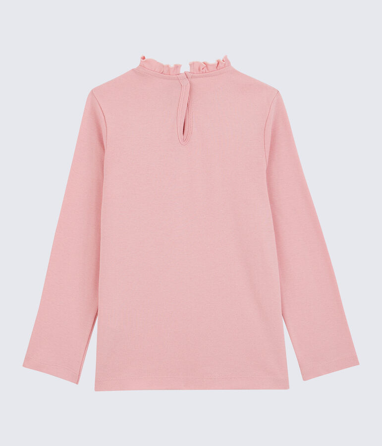 Lang&auml;rmeliges Kinder-T-Shirt aus Baumwolle f&uuml;r M&auml;dchen rosa CHARME