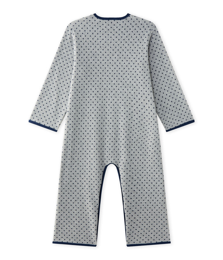 Jungen-Overall aus Fleece grau/blau