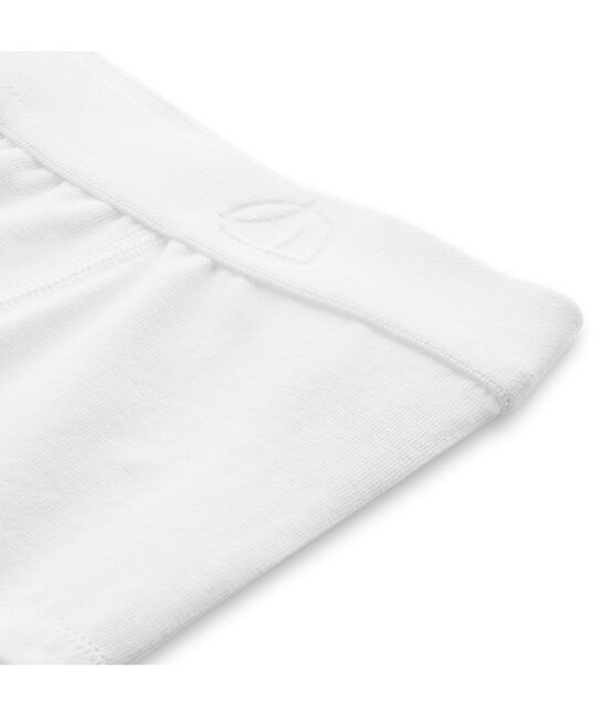 Einfarbige Jungen Boxershorts weiss ECUME