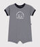 Kurzer Baby-Overall aus Jersey blau SMOKING/weiss MARSHMALLOW