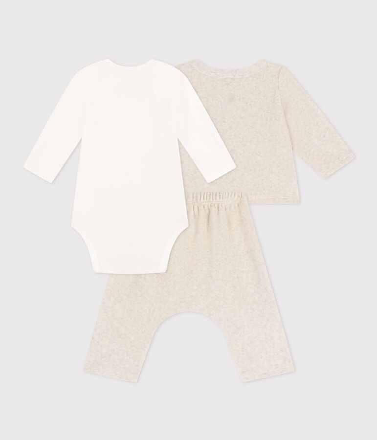Baby-Set inkl. Body aus Nicki beige