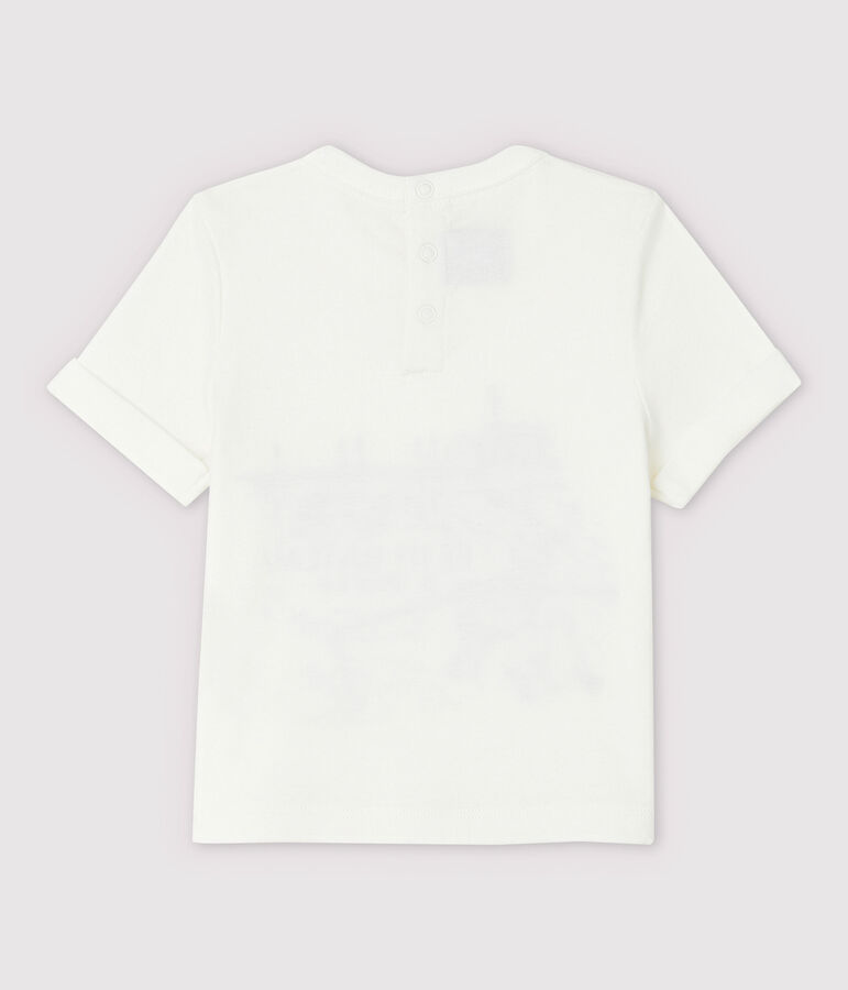 Kurz&auml;rmeliges Baby-T-Shirt aus Baumwolle f&uuml;r Jungen weiss