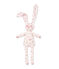 Doudou lapin bébé mixte imprimé rosa VIENNE/weiss MULTICO