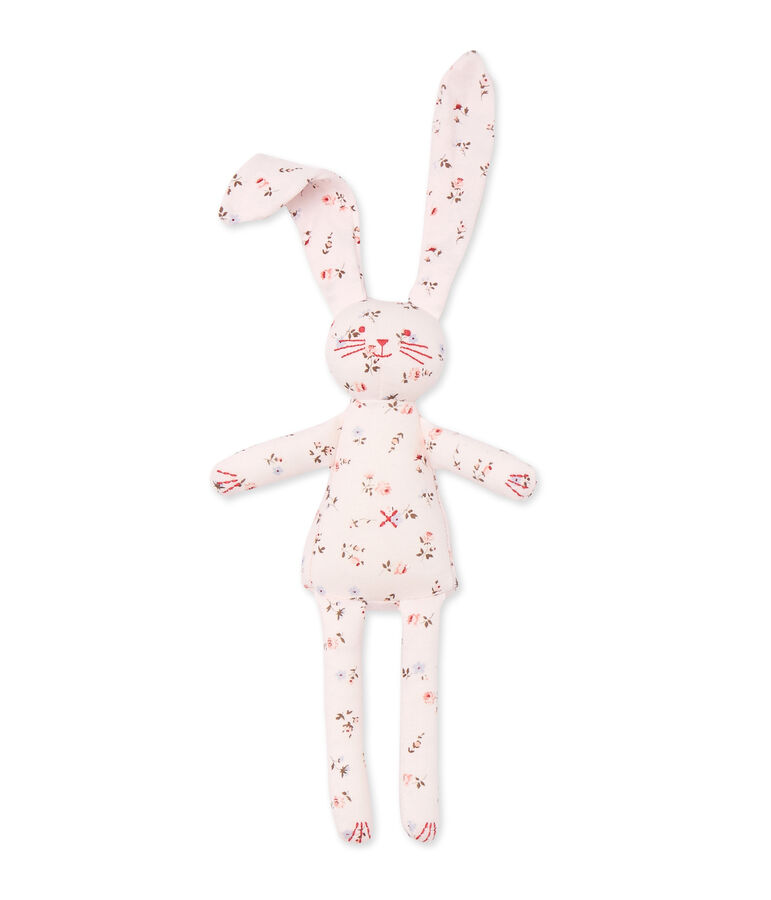 Doudou lapin b&eacute;b&eacute; mixte imprim&eacute; rosa VIENNE/weiss MULTICO