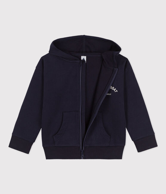 Kinder-Hoodie Petit Boat für Jungen, mit Reißverschluss blau SMOKING