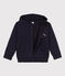 Kinder-Hoodie Petit Boat für Jungen, mit Reißverschluss blau SMOKING