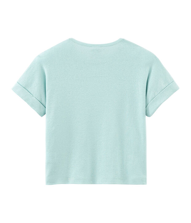 Kurz&auml;rmeliges Kinder-T-Shirt M&auml;dchen blau