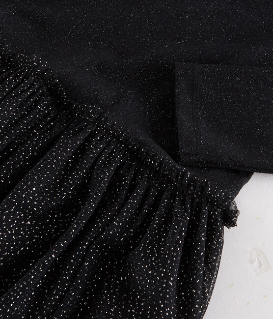 Kleid aus Tüll für Damen schwarz BLACK/gelb OR