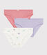 Set mit 3 Unterhosen mit Vogel-Print für kleine Mädchen