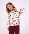 Kinder-Sweatshirt aus Baumwolle mit Blumenmotiv naturfarben/vielfarbig