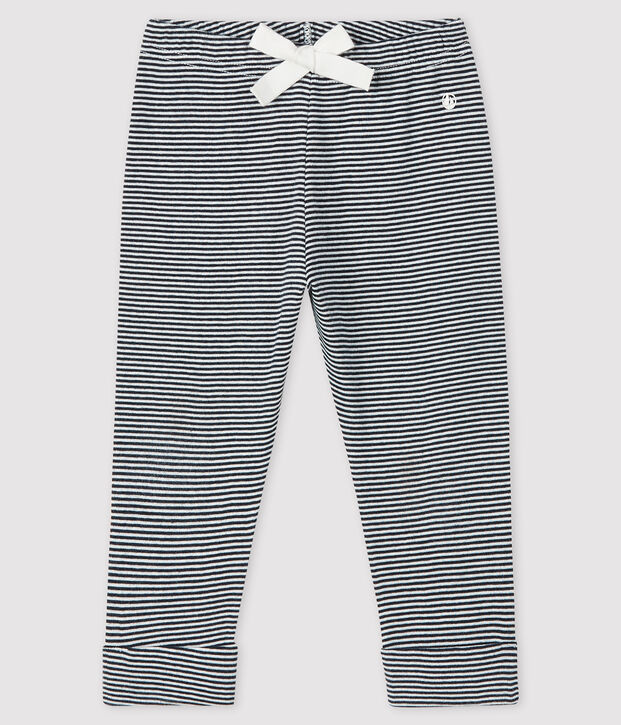 Baby-Hose mit Milleraies-Streifen f&uuml;r M&auml;dchen blau/weiss