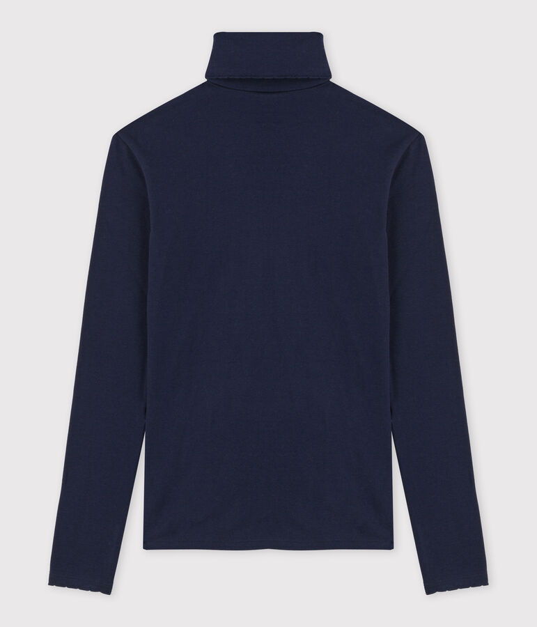 Klassischer Unterziehpullover mit M&auml;usez&auml;hnchen-Details aus Baumwolle f&uuml;r Damen blau