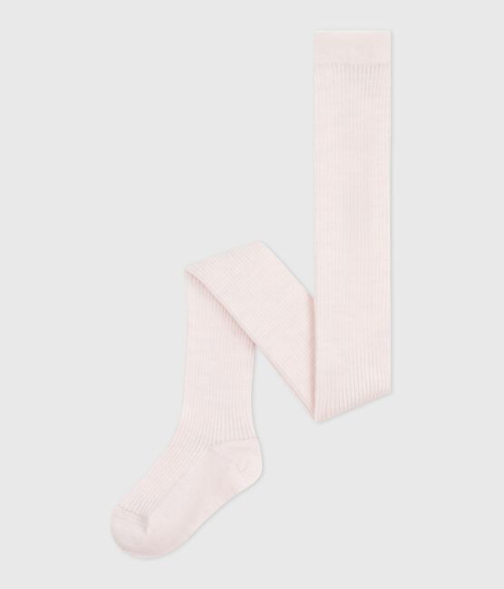 Kinder-Wollstrumpfhose rosa FLEUR