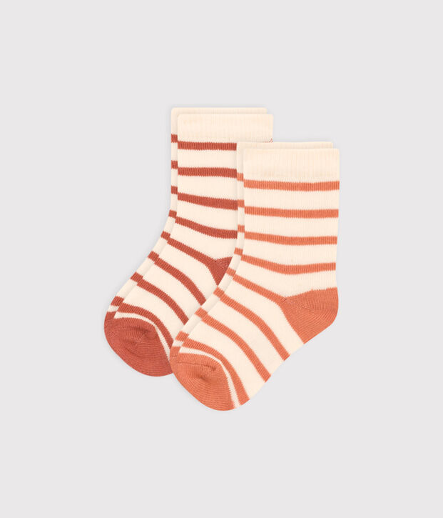 2er-Set gestreifte Babysocken vielfarbig