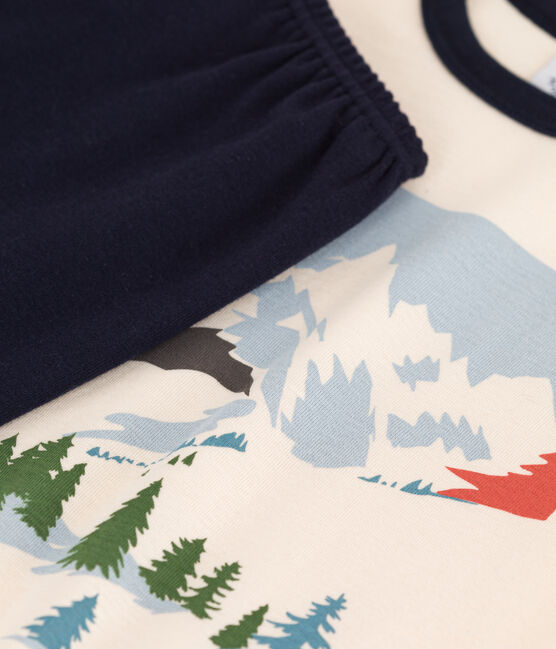 Kinderpyjama aus Baumwolle blau SMOKING/weiss MULTICO