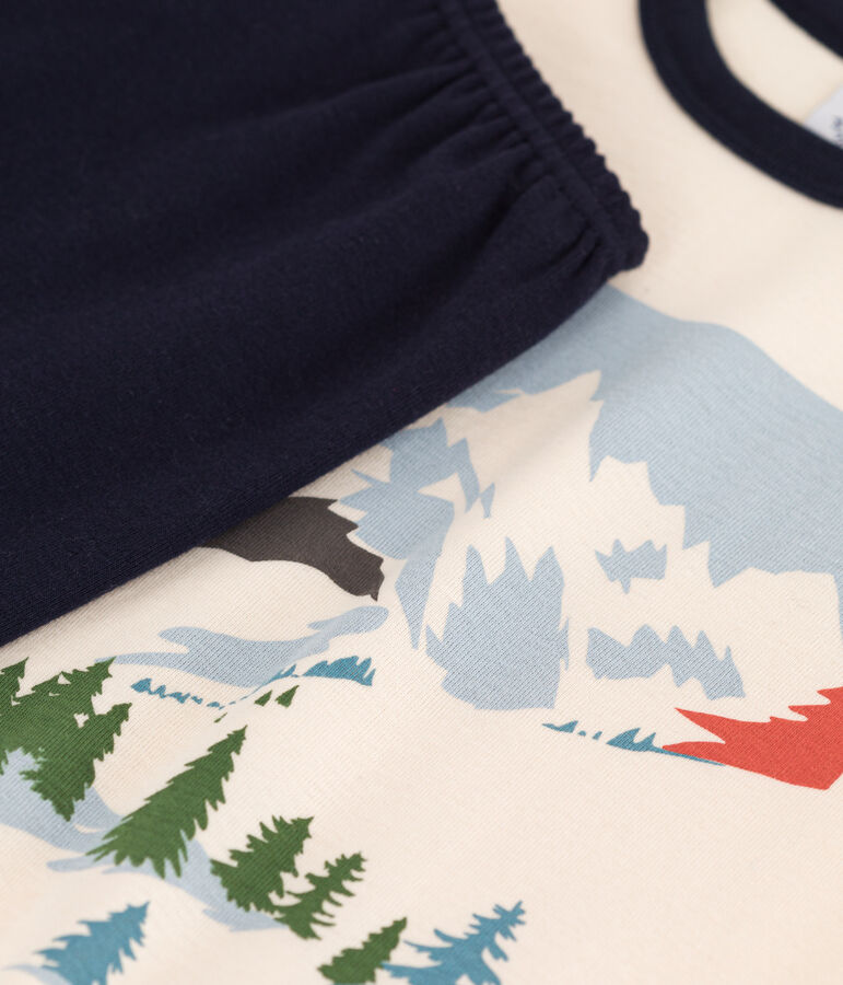 Kinderpyjama aus Baumwolle blau/vielfarbig