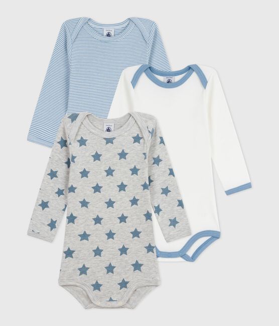 Set langärmeliger Baby-Bodys aus Baumwolle mit Sternmotiv variante 1