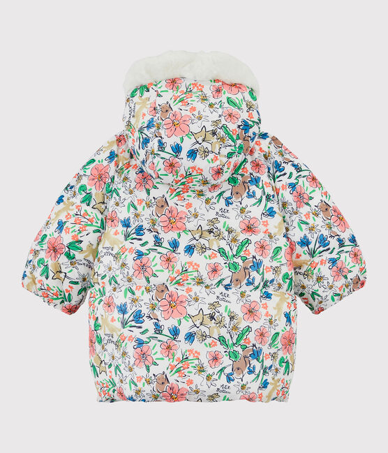 Gesteppter Baby-Anorak. weiss MARSHMALLOW/weiss MULTICO