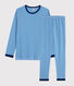 Kinderpyjama aus Rippstrick mit Ringelmuster