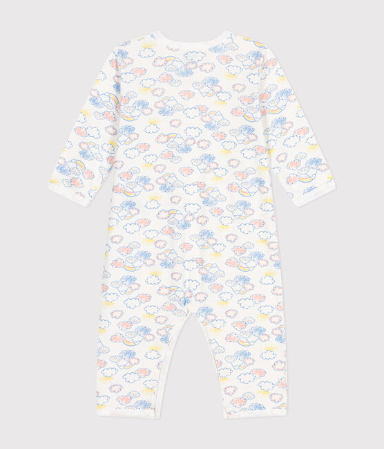 Baby-Strampler ohne Füße aus Baumwolle weiss MARSHMALLOW/weiss MULTICO